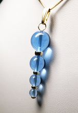 Load image into Gallery viewer, Blue Andara Crystal with Gold Pendant (1 x 6-12mm)