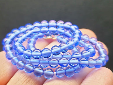 Blue Andara Crystal Necklace 5mm 17.75inch