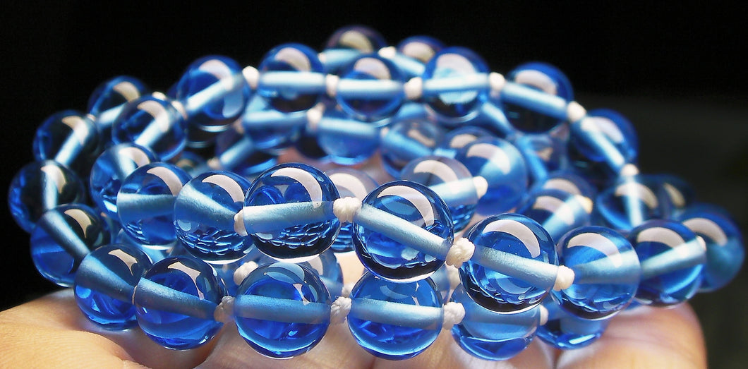 Blue Violet (Tanzanite) Andara Crystal Necklace 8mm 24inch