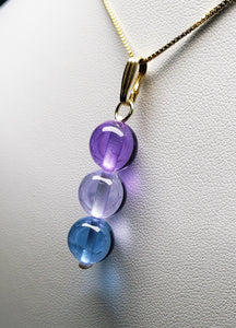 Blue Violet Healing Flame Andara Crystal Pendant