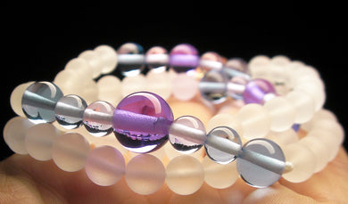 Blue Violet Flame Andara Crystal Necklace 20.25inch
