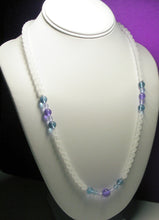 Load image into Gallery viewer, Blue (Bright) Violet Flame Andara Crystal Necklace 22.5inch