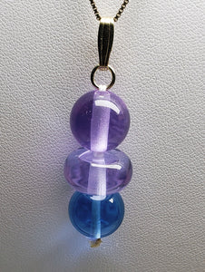 Blue Violet Healing Flame Andara Crystal Pendant