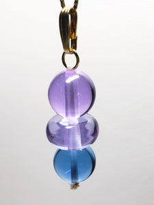 Blue Violet Healing Flame Andara Crystal Pendant