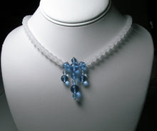 Load image into Gallery viewer, Blue Violet Flame Andara Crystal Necklace 19inch