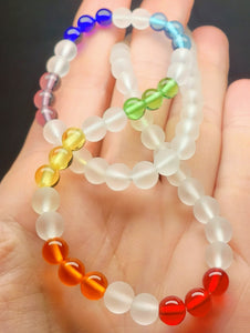 7 Chakra Rays / Color Ray Andara Crystal Necklace