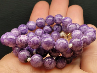 Charoite EO++ 8+mm 17inch 179.9ct