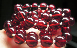 Red Deep Andara Crystal Necklace 10mm 26.5inch