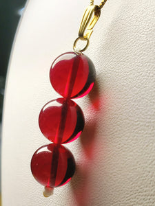 Red Deep Andara Crystal Pendant (3 x 12mm)