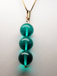 Turquoise - Deep Andara Crystal Pendant (3 x 12mm)