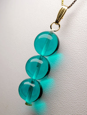 Turquoise - Deep Andara Crystal Pendant (3 x 12mm)