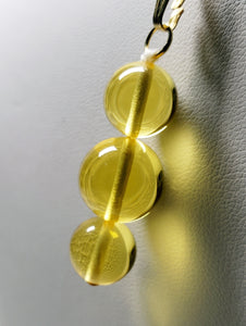 Yellow - Golden Andara Crystal Pendant (2 x 10mm & 1 x 12mm)