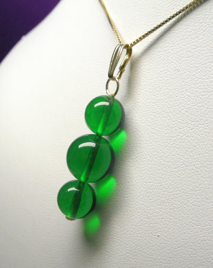 Green Andara Crystal Pendant (2 x 10mm & 1 x 12mm)