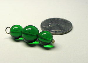 Green Andara Crystal Pendant (2 x 10mm & 1 x 12mm)