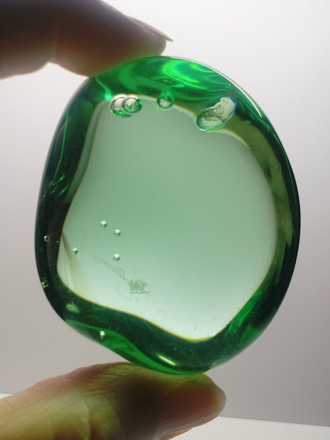 Green / Light Emerald Shift Andara Crystal Hand Piece 146g