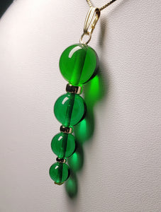 Green Andara Crystal with Gold Pendant (1 x 8-14mm)