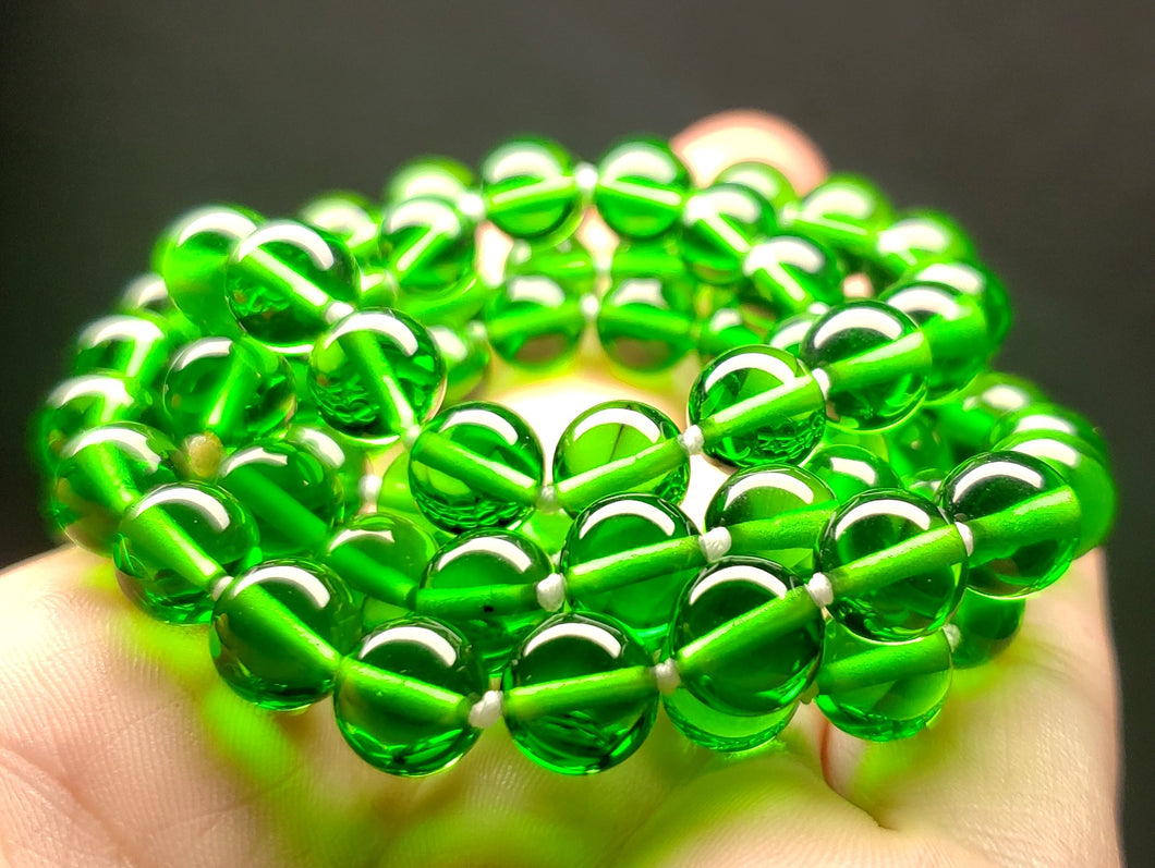 Green Andara Crystal Necklace 8mm 24.5inch