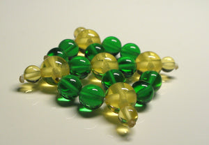 Green / Golden Yellow Andara Crystal Specialized Healing Tool