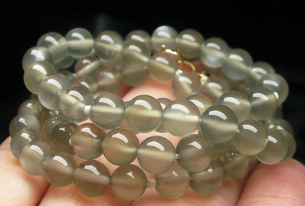 Moonstone - Grey EO+ 6+mm 19.5inch
