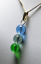 Load image into Gallery viewer, Green Violet Healing Flame Andara Crystal Pendant