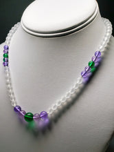 Load image into Gallery viewer, Green Violet Flame Andara Crystal Necklace 17inch