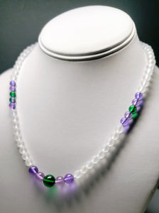 Green Violet Flame Andara Crystal Necklace 18.25inch
