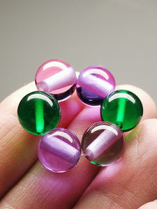 Green Violet Flame Andara Crystal Healing /Meditation Ring