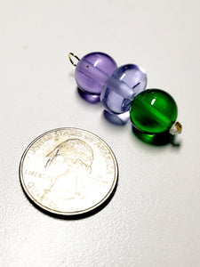 Green Violet Healing Flame Andara Crystal Pendant