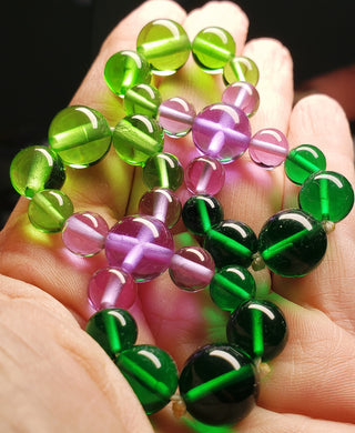 Green Violet Healing Flame Andara Crystal Specialized Healing Tool PAIR