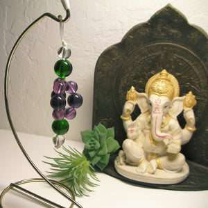 Green Violet Healing Flame - Andara Crystal Medi Tool / Light Catcher - Tools4transformation