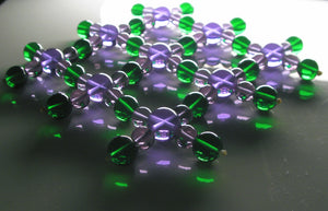 Green Violet Healing Flame Mini Mat Andara Crystal Specialized Healing Tool