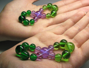 Green Violet Healing Flame Andara Crystal Specialized Healing Tool PAIR