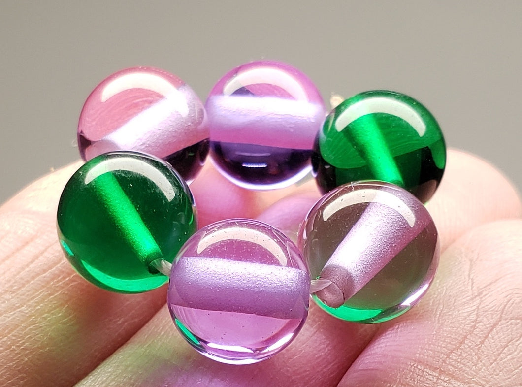 Green Violet Flame Andara Crystal Healing /Meditation Ring