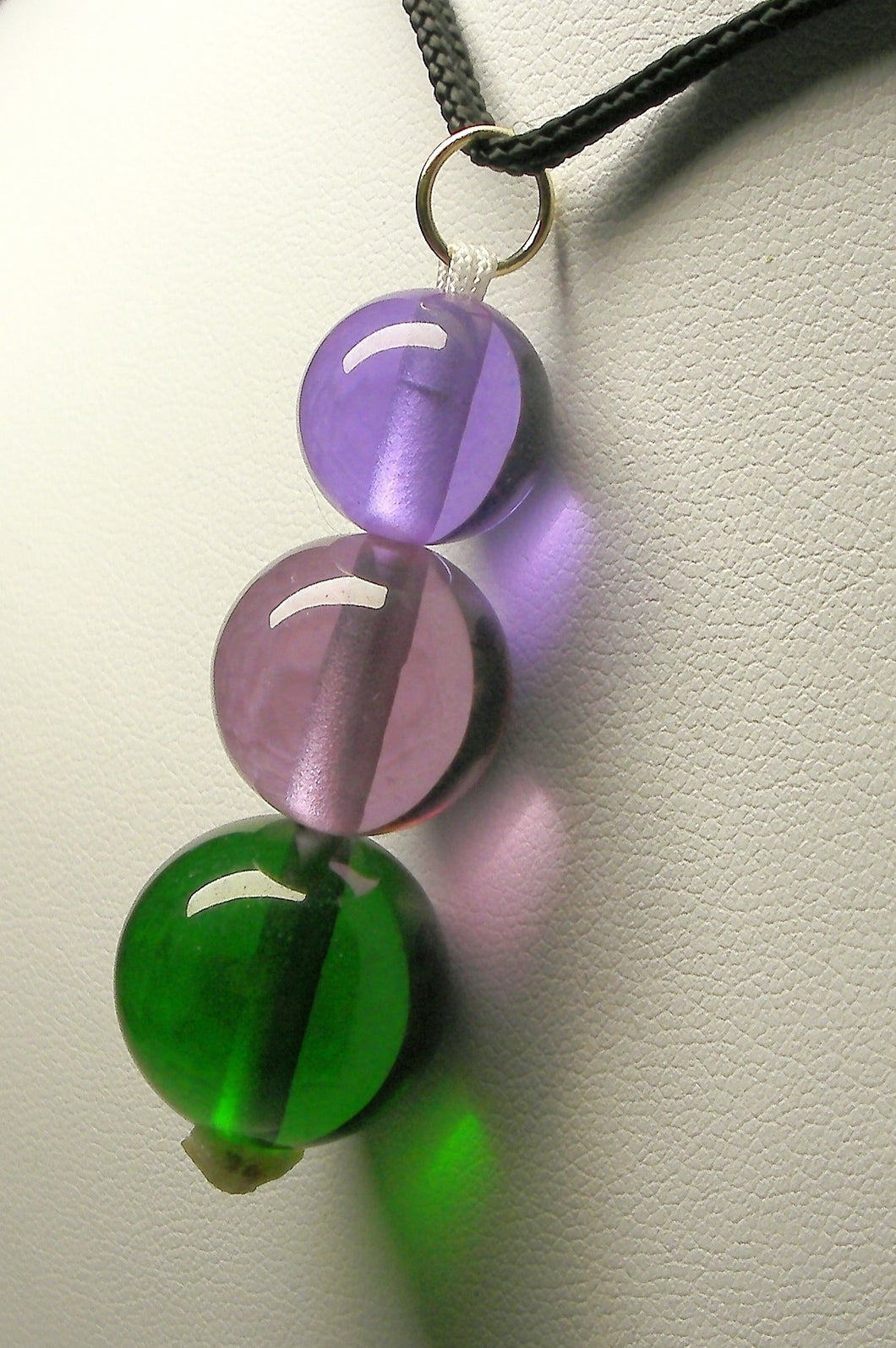 Green Violet Healing Flame Andara Crystal Simple Wear Pendant