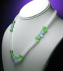 Green Violet Flame Andara Crystal Necklace 17.75inch High Vibe