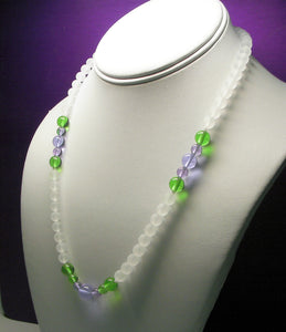 Green Violet Flame Andara Crystal Necklace 19.25inch High Vibe