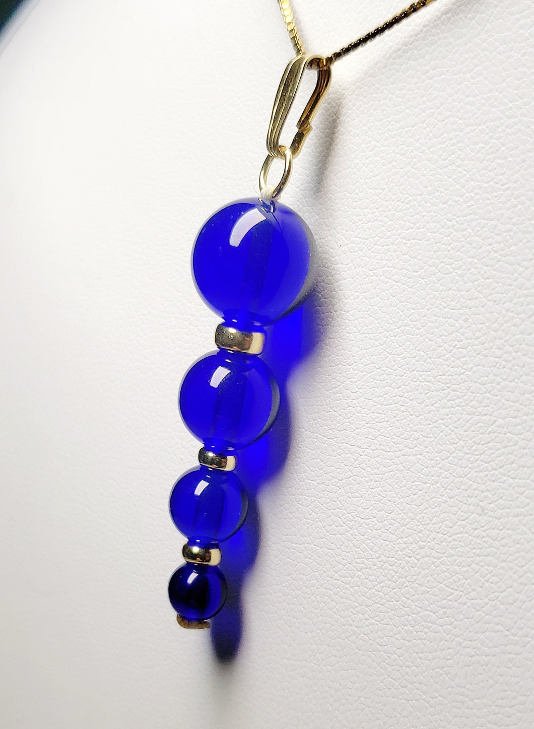Indigo Andara Crystal with Gold Pendant (1 x 6-12mm)