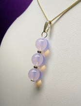 Load image into Gallery viewer, Opalesence Lavender Andara Crystal with Gold Pendant (3 x 10mm)
