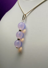 Load image into Gallery viewer, Opalesence Lavender Andara Crystal with Gold Pendant (3 x 12mm)