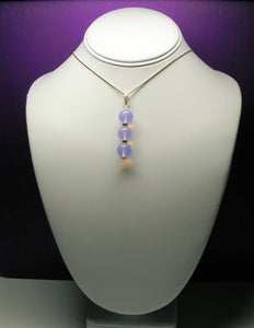 Opalesence Lavender Andara Crystal with Gold Pendant (3 x 12mm)