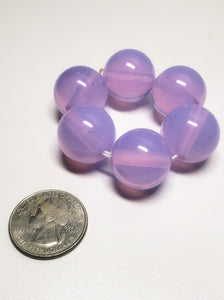 Opalescent Lavender Andara Crystal JUMBO Healing/Meditation Ring