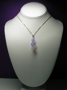 Opalesence Lavender Andara Crystal with Gold Pendant (2 x 10mm & 1 x 12mm)