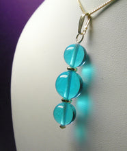 Load image into Gallery viewer, Blue - Bright Light Andara Crystal with Gold Pendant (2 x 10mm &amp; 1 x 12mm)