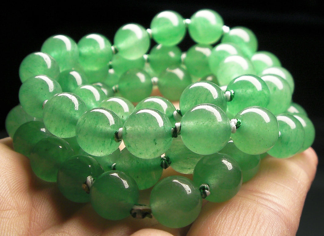 Light Green Aventurine EO+ 8+mm 24inch - Tools4transformation
