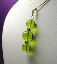 Load image into Gallery viewer, Green Light Andara Crystal with Gold Pendant (2 x 10mm &amp; 1 x 12mm)