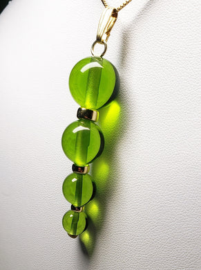 Green Light Andara Crystal with Gold Pendant (1 x 8-14mm)