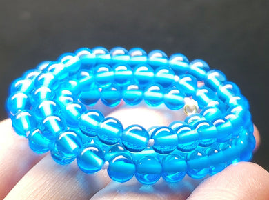 Blue (Electric) Andara Crystal Necklace 5mm 17.75inch
