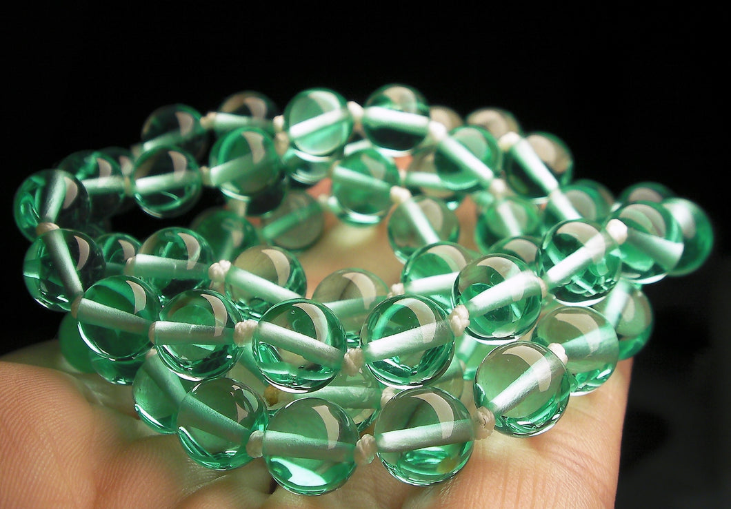 Teal - Light Andara Crystal Necklace 8mm 25inch