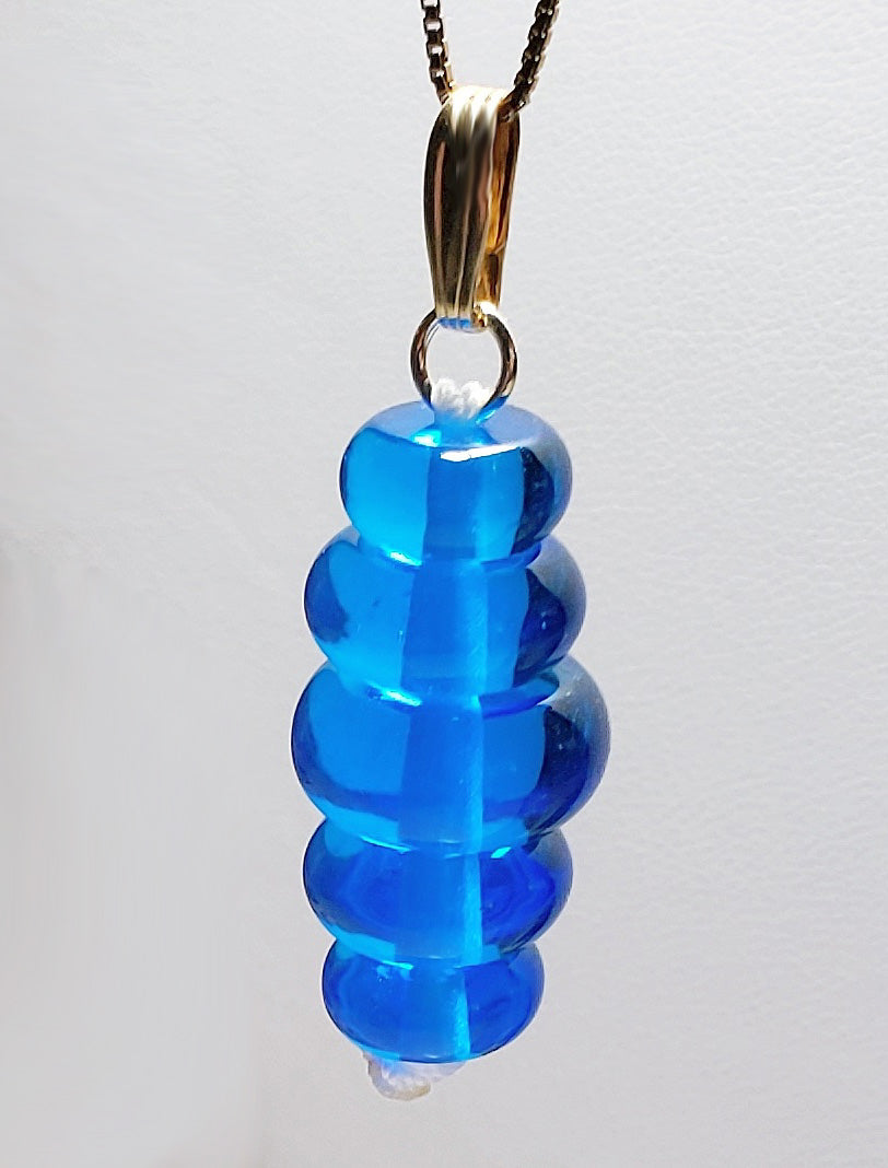 Blue - Bright Medium Andara Crystal Pendant