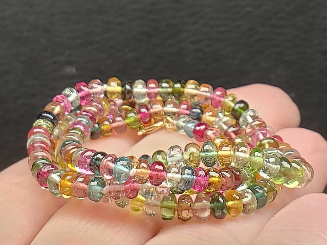 Multi Tourmaline EO+ 3.2-4.5mm 16.5inch